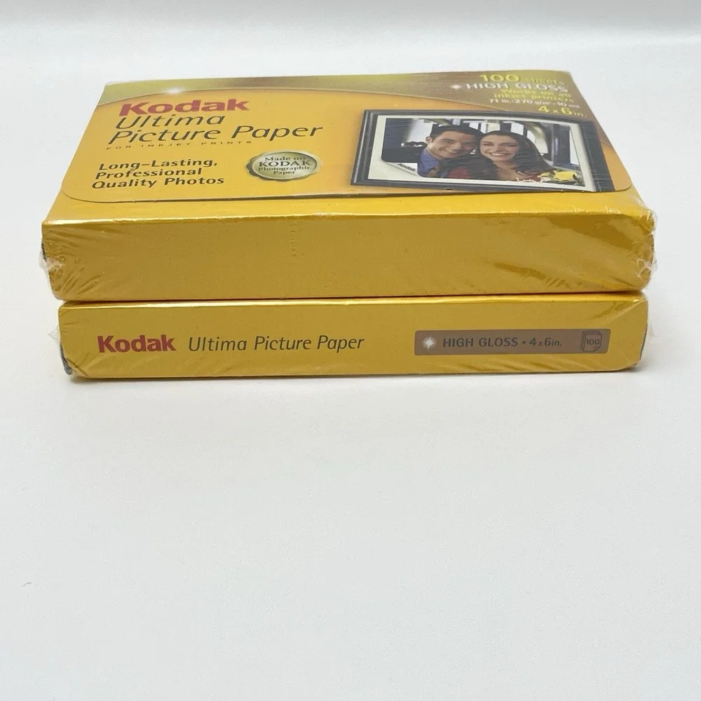 NEW Set Of 2 Packs Kodak Ultima‎ Photo Picture Paper 100 Sheet High Gloss 4x6